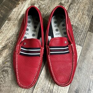 Ugg red leather loafers
